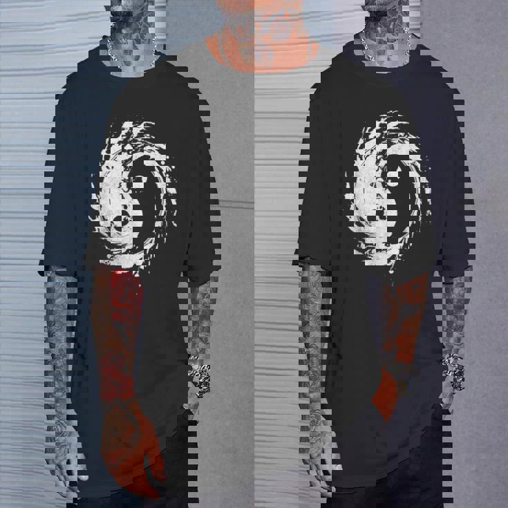 Ying Yang Flowtate 瞑想 水彩画 太極拳 メンズ レディース Tシャツ 彼への贈り物