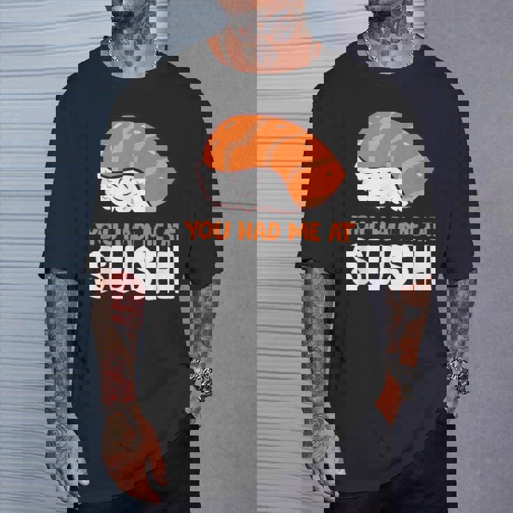 You Had Me At 寿司大好き サーモンにぎり サーモン寿司 Tシャツ 彼への贈り物