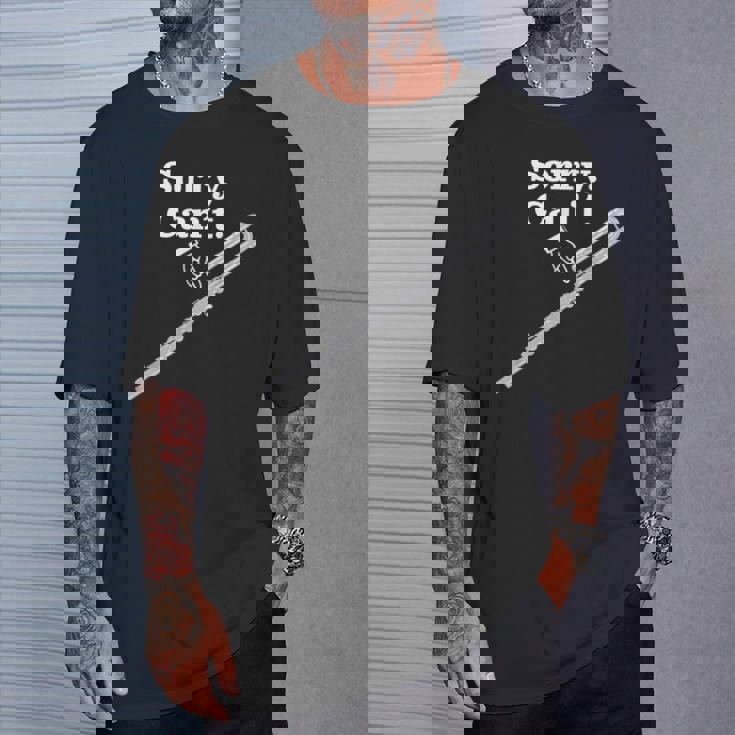 「ごめんなさい。できません。バスフルート」フルート奏者のための面白いバスフルート Tシャツ 彼への贈り物