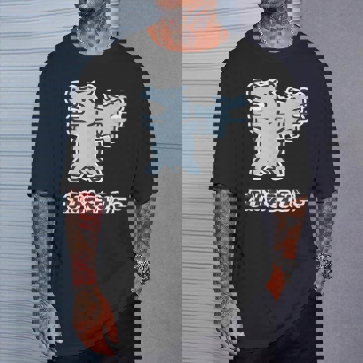 『カバをカバー』カバ くん【どうぶつフレンズ】動物 ゆる かわいい キャラ 面白 ダジャレ ギャグ ジョーク Tシャツ 彼への贈り物