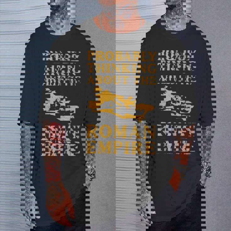 おそらくローマ帝国について考える 古代ローマ地図 Tシャツ 彼への贈り物