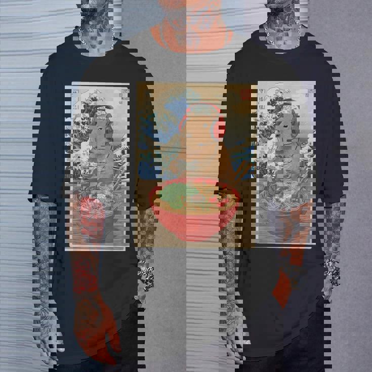 かわいい かわいい 日本人 ゲーマー 面白い ラーメン レトロ カピバラ Tシャツ 彼への贈り物