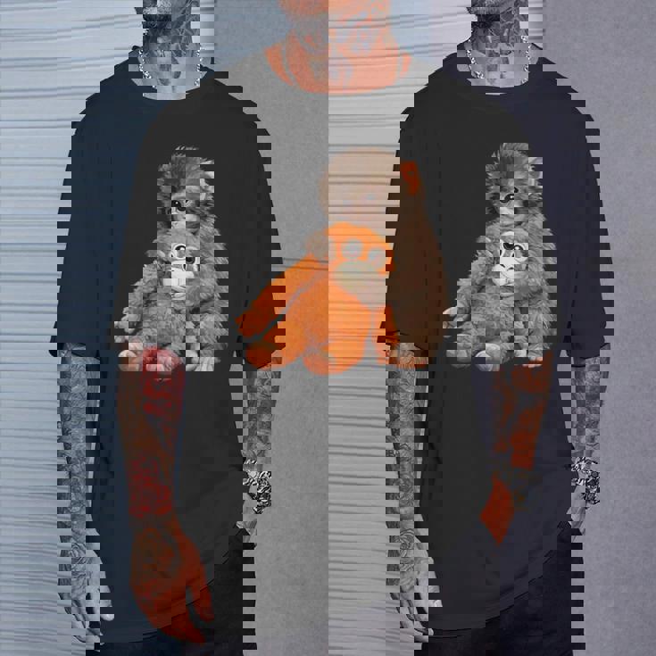 かわいいモンキーパンチ 日本の赤ちゃん猿 Tシャツ 彼への贈り物