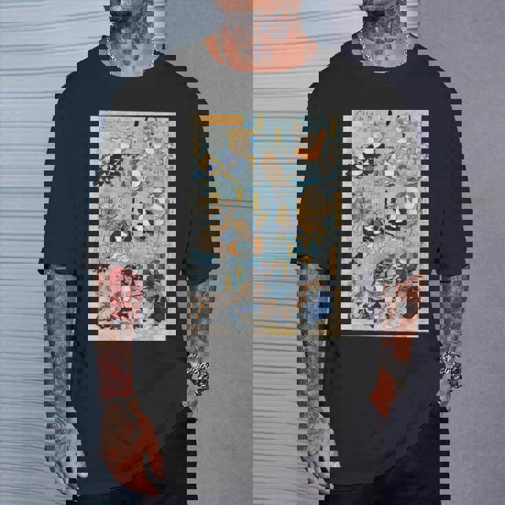 かゑるづくし 擬人化された蛙が 歌川国芳 日本の侍カエル 日本の伝統芸術 浮世絵 ヴィンテージの美学 Tシャツ 彼への贈り物