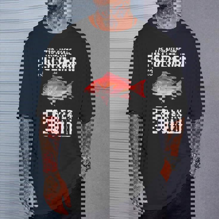 メンズ この金目鯛漁師は50歳50歳の誕生日です Tシャツ 彼への贈り物