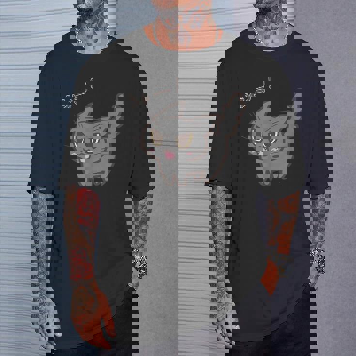 ねこシャー黒猫ver Tシャツ 彼への贈り物