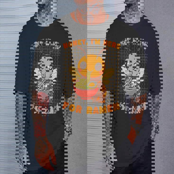 はちみつラーメン好き かわいい 食通アート 蜂 Tシャツ 彼への贈り物