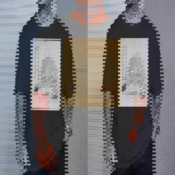 もじやもじや【日本の妖怪シリーズ】 長袖tシャツ Tシャツ 彼への贈り物