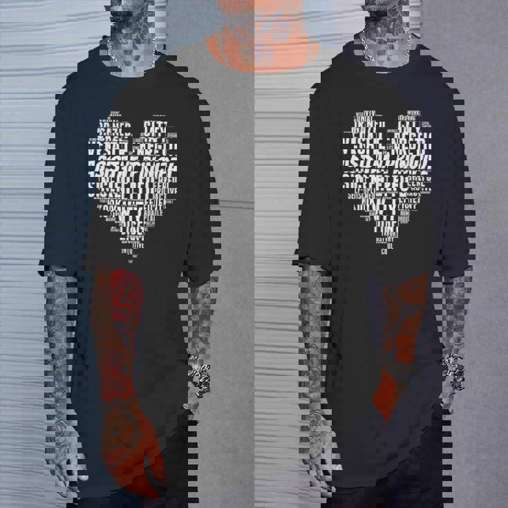 アシスタントプリンシパル ワードクラウド ハート アシスタントプリンシパル Tシャツ 彼への贈り物