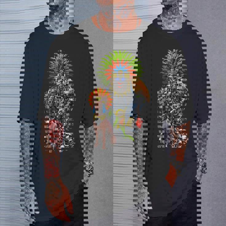 アステカの神ミクトランテクトリ古代マヤの神話の神々 Tシャツ 彼への贈り物