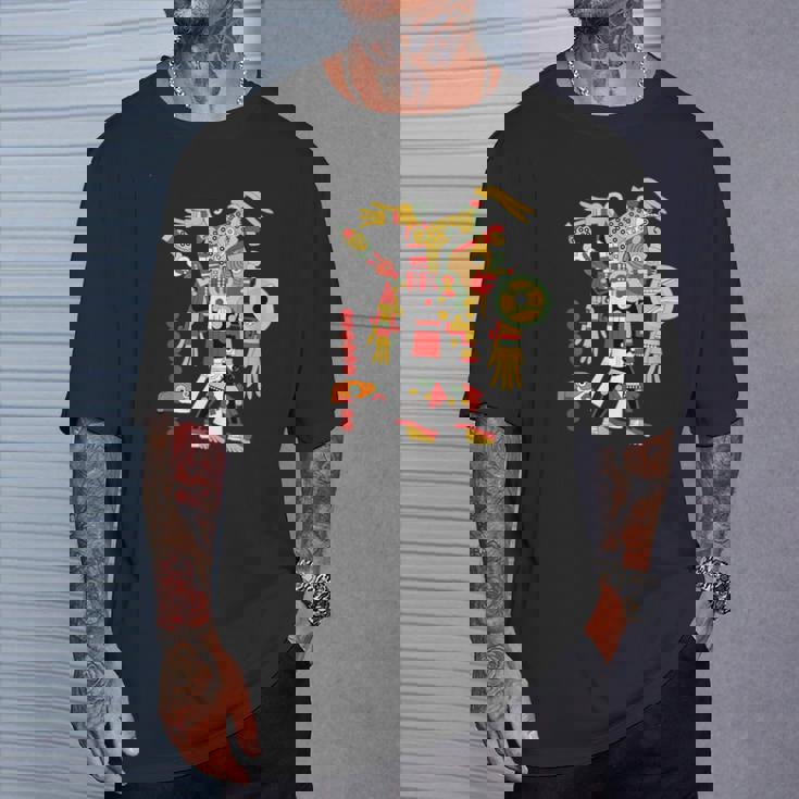 アステカ人、インカ人、メキシコの芸術彫刻マヤマヤン Tシャツ 彼への贈り物