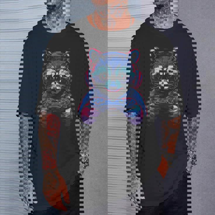 アライグマ ビデオ ゲーム ゲーマー ギャンブラー コンピューター ゲーマー アライグマ Tシャツ 彼への贈り物