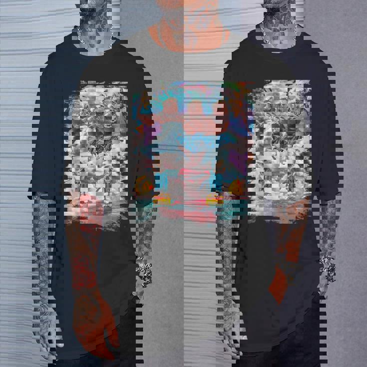 アロハ バーガー 猫 & ピザ ナマケモノ ユニコーン Tシャツ 彼への贈り物