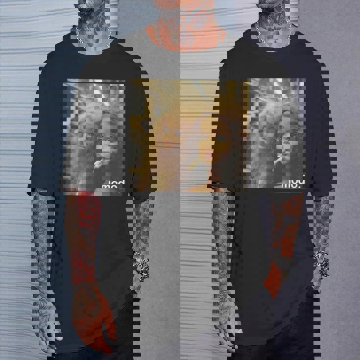 アンティーク調のドールフェイスミーム 長袖tシャツ Tシャツ 彼への贈り物