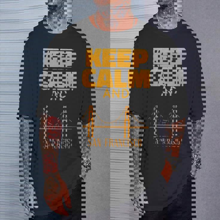 アーキテクチャ サンフランシスコ オーナメント ブリッジ かわいいサンフランシスコ Tシャツ 彼への贈り物