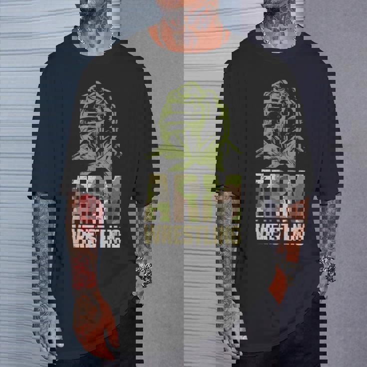 アームレスリングアームプレス、二頭筋 Tシャツ 彼への贈り物