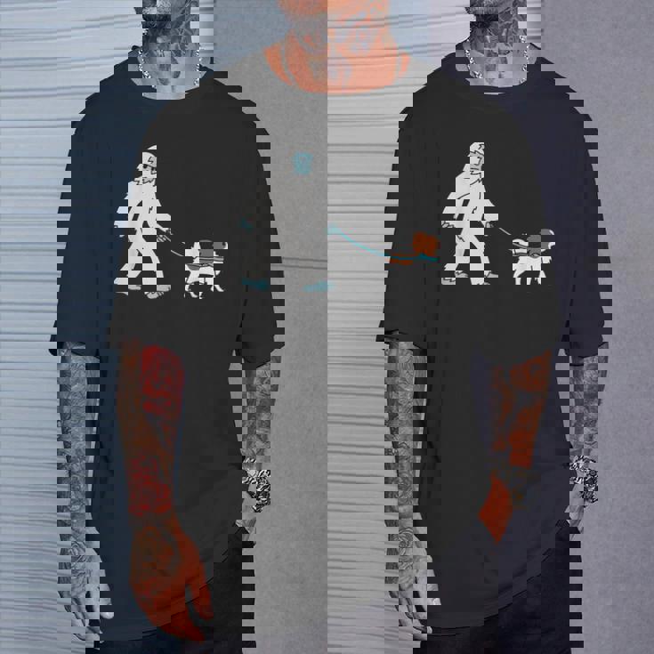 イエティウォーキングパピヨンクリプトゾロジー犬 Tシャツ 彼への贈り物