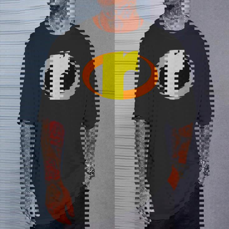 インクレディブル レター R アルファベット スーパーヒーロー キッズ ファミリー Tシャツ 彼への贈り物