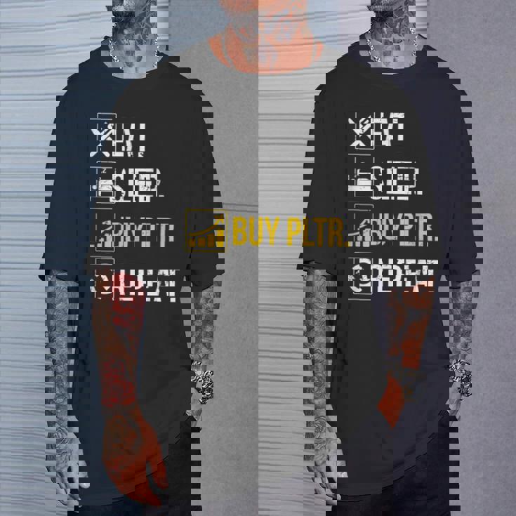 イートスリープインベストベスト Pltr購入パランティア投資。 Tシャツ 彼への贈り物