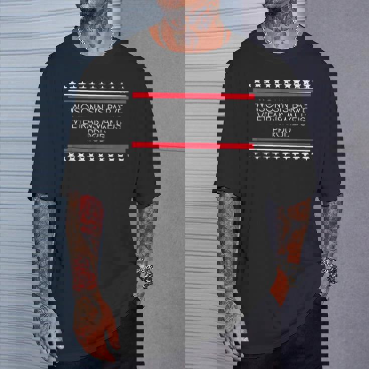 ウィスコンシン州退役軍人への感謝の気持ち Tシャツ 彼への贈り物