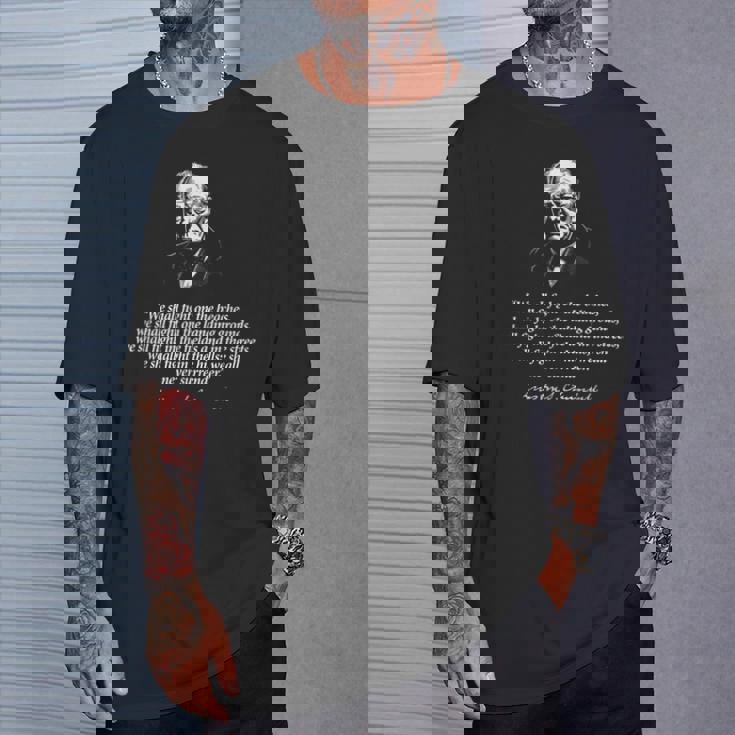 ウィンストン・チャーチル Wehall Neverurrender 引用 Tシャツ 彼への贈り物