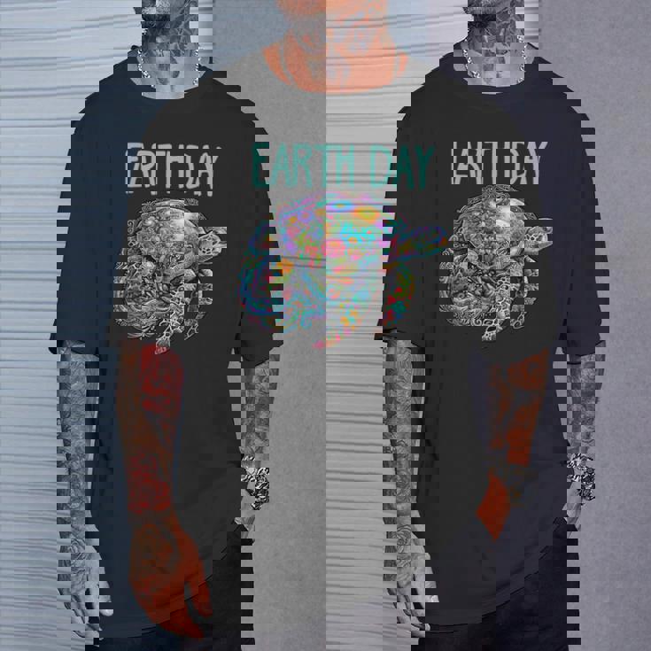 ウミガメ 地球 日 救う かわいい 惑星 学生 先生 Tシャツ 彼への贈り物