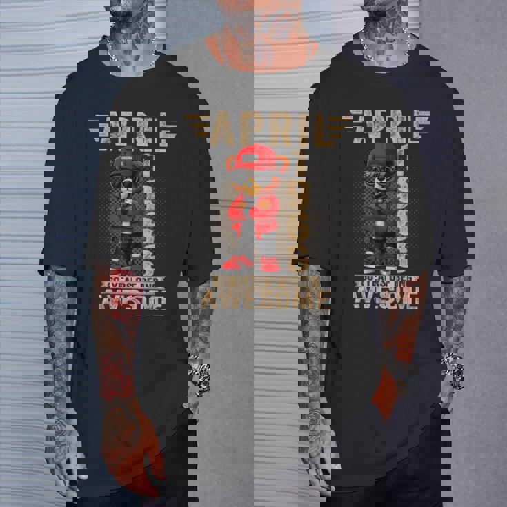 オンバック 4月60日 誕生日 男性 女性 1966年 テディベア Tシャツ 彼への贈り物