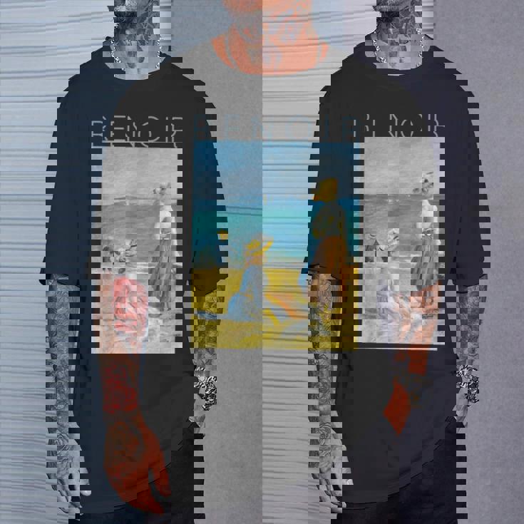 オーギュスト・ルノワール ビーチのフィギュア Tシャツ 彼への贈り物