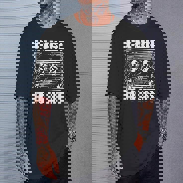 カセット No Music No Life Music Lover Tシャツ 彼への贈り物