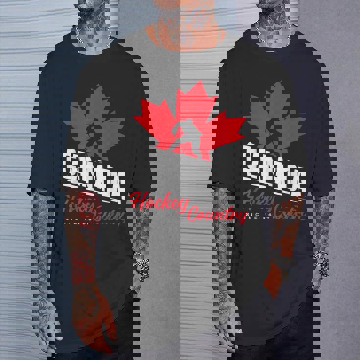 カナダホッケー メープルリーフ アイスホッケー選手 カナダ Tシャツ 彼への贈り物