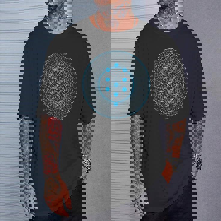 カバラの木と生命の神聖な幾何学の花 Tシャツ 彼への贈り物