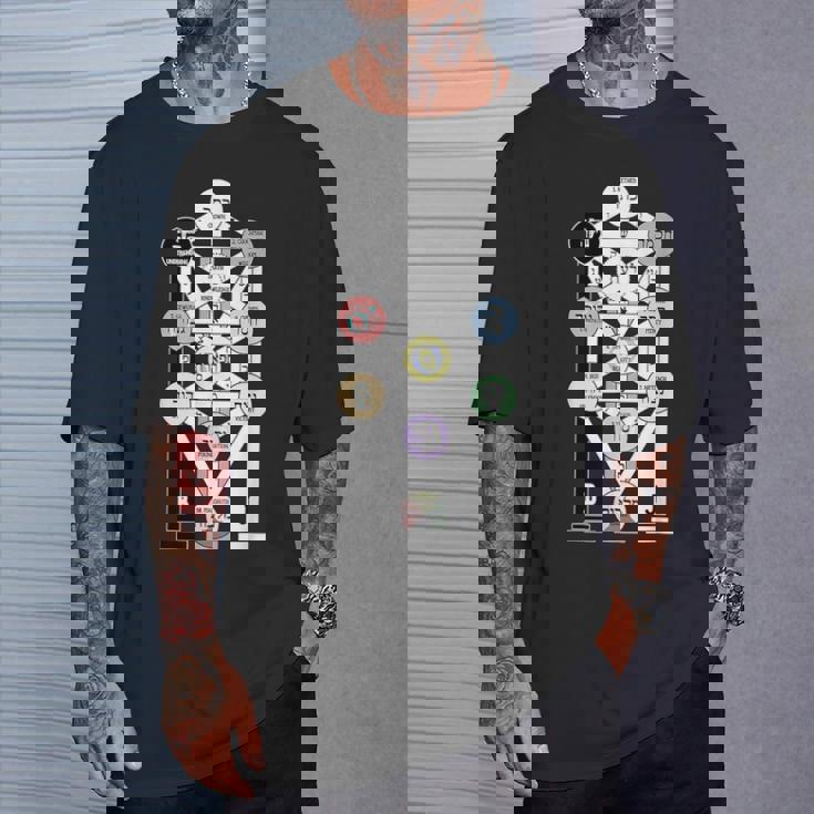 カバラの生命の樹図 Tシャツ 彼への贈り物