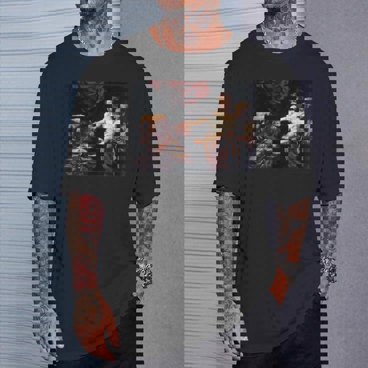 カラヴァッジョのジュディス・ホロフェルネス Tシャツ 彼への贈り物