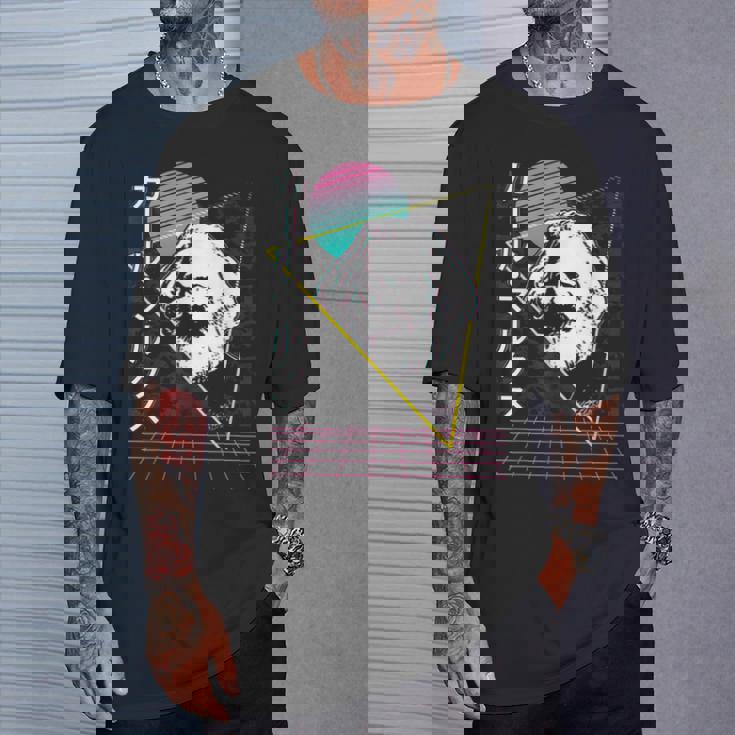 カール・マルクス 共産主義 共産主義 ヴェイパーウェーブ 美学 レトロ 80年代 Tシャツ 彼への贈り物