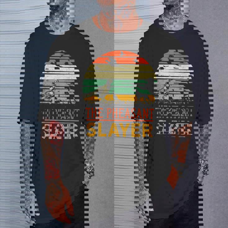 キジの鳥狩り 面白いスレイヤーハンターレトロヴィンテージ Tシャツ 彼への贈り物