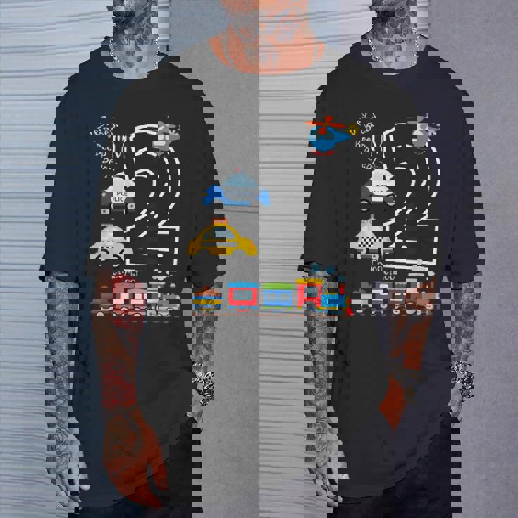 キッズトラック 電車 2歳の誕生日パーティー 幼児 2歳 誕生日 Tシャツ 彼への贈り物