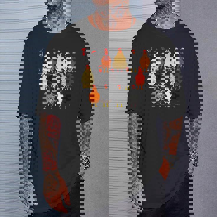 クリスマス チキン スクワッド サンタ 帽子 かわいい チキン ファーム 動物 Tシャツ 彼への贈り物