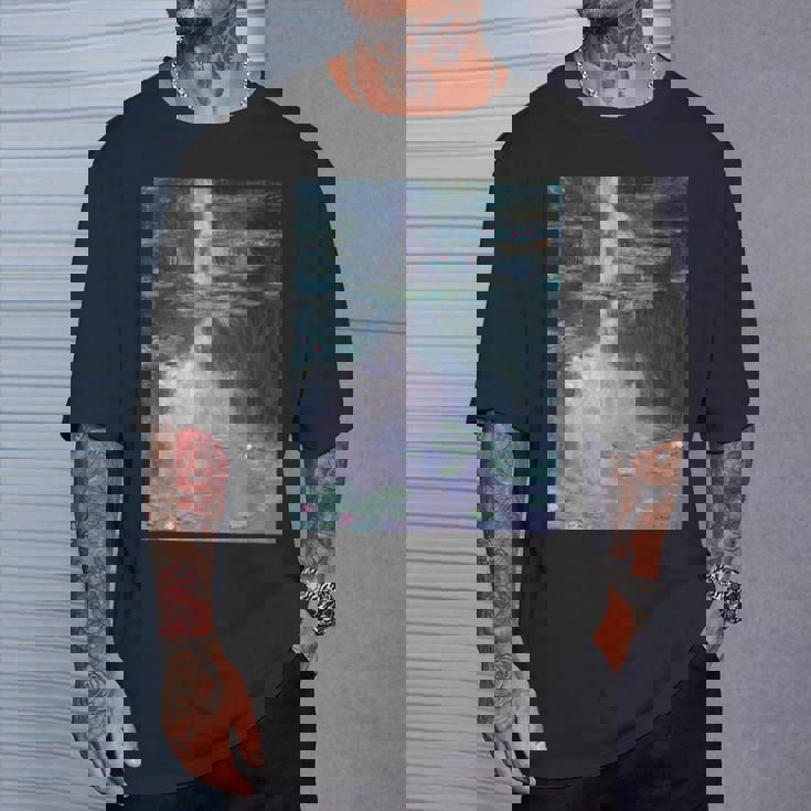 クロード・モネの睡蓮 Tシャツ 彼への贈り物