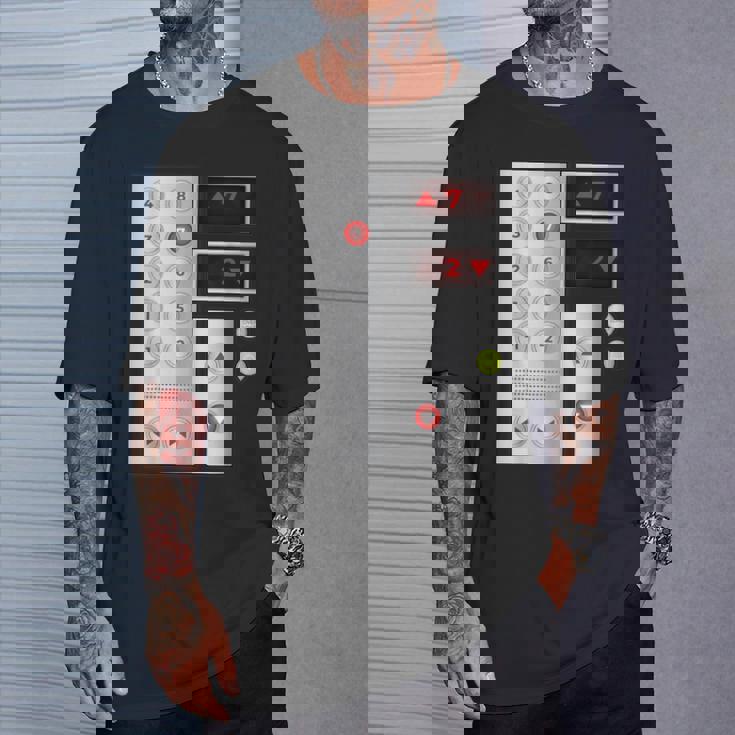 クールなエレベーターボタンアートメンズレディースリフトハロウィンコスチューム Tシャツ 彼への贈り物