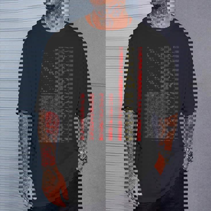 クールな愛国的なデンハム・スプリングス Usa 米国旗のギフトアイデア Tシャツ 彼への贈り物