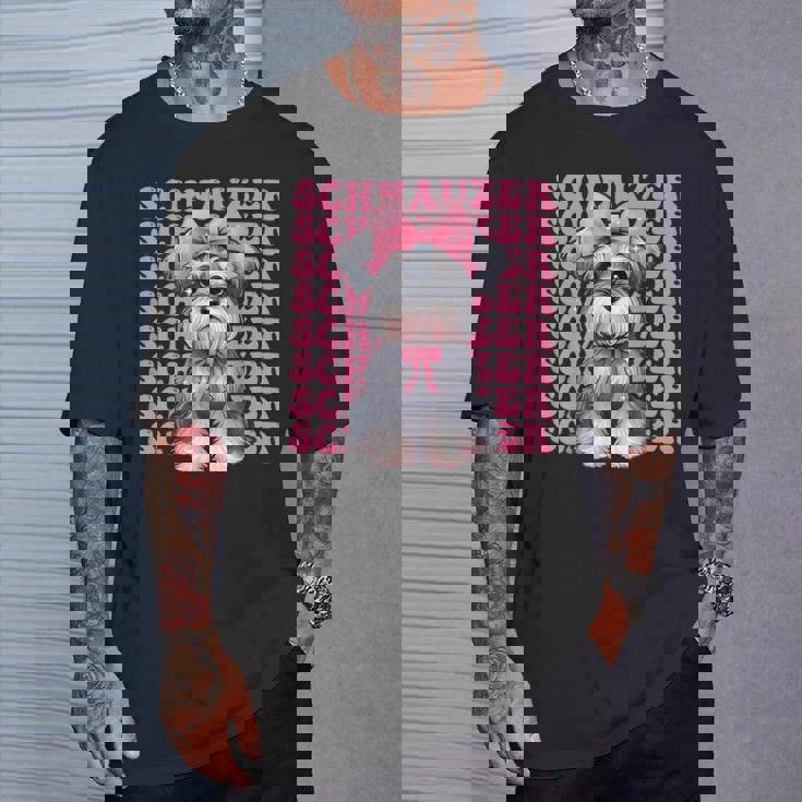 コケット リボン シュナウザー 女の子 犬 ママ 母の日 ピンク Tシャツ 彼への贈り物