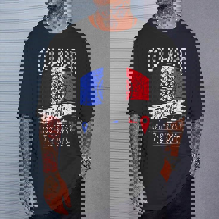 コルマール フランス国旗 Gps座標 コルマール Tシャツ 彼への贈り物