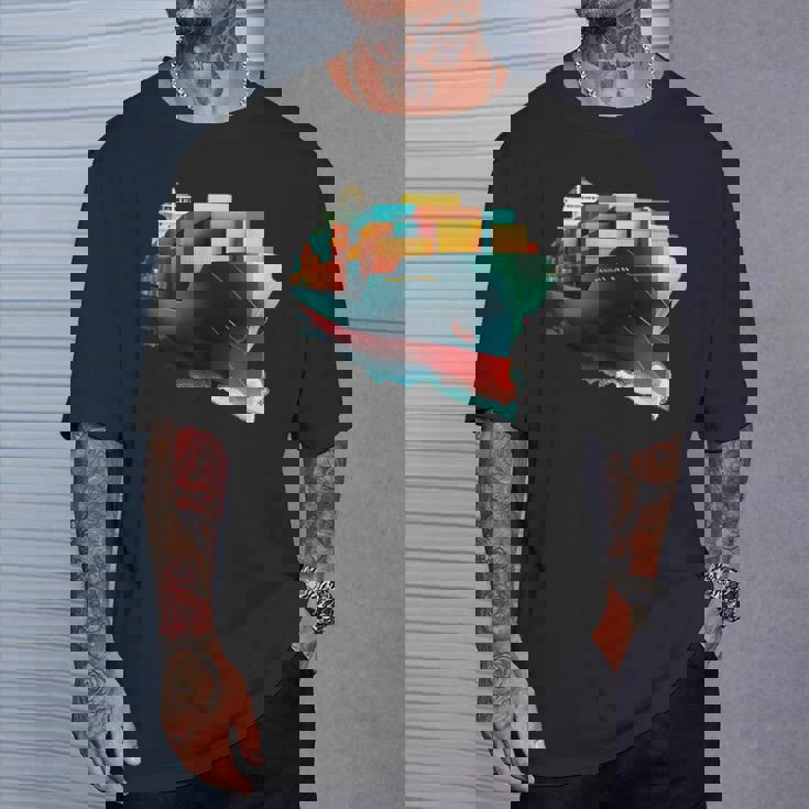 コンテナ輸送機船 Tシャツ 彼への贈り物