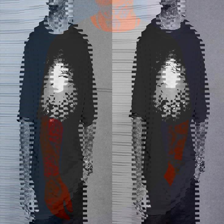 ゴス エモ 不気味 かわいい ウサギ ホラー Tシャツ 彼への贈り物