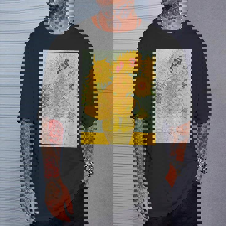 ゴッホのひまわりアートアーティスト向け Tシャツ 彼への贈り物