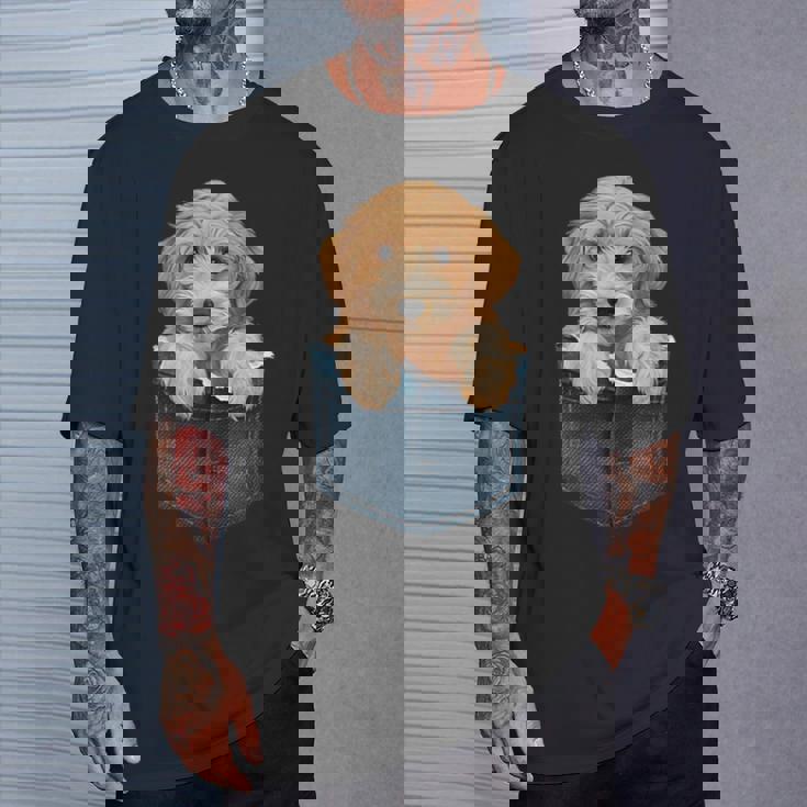 ゴールデンドゥードル 子犬 バッグ かわいい 犬 Tシャツ 彼への贈り物