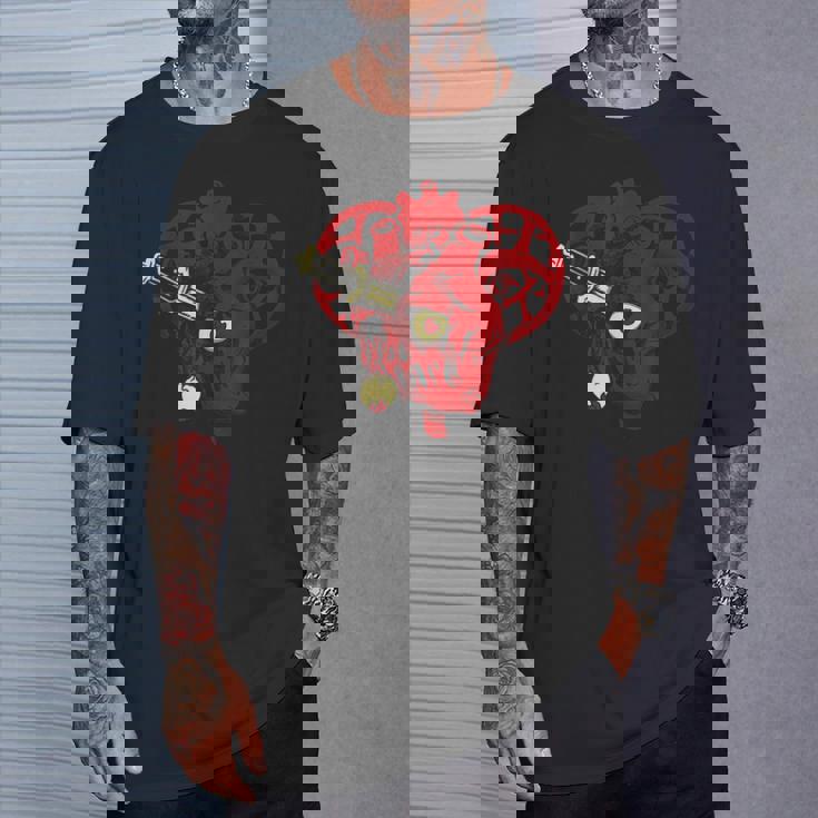 サイコビリー ホラー パンクロック Hr アンデッドハート Tシャツ 彼への贈り物