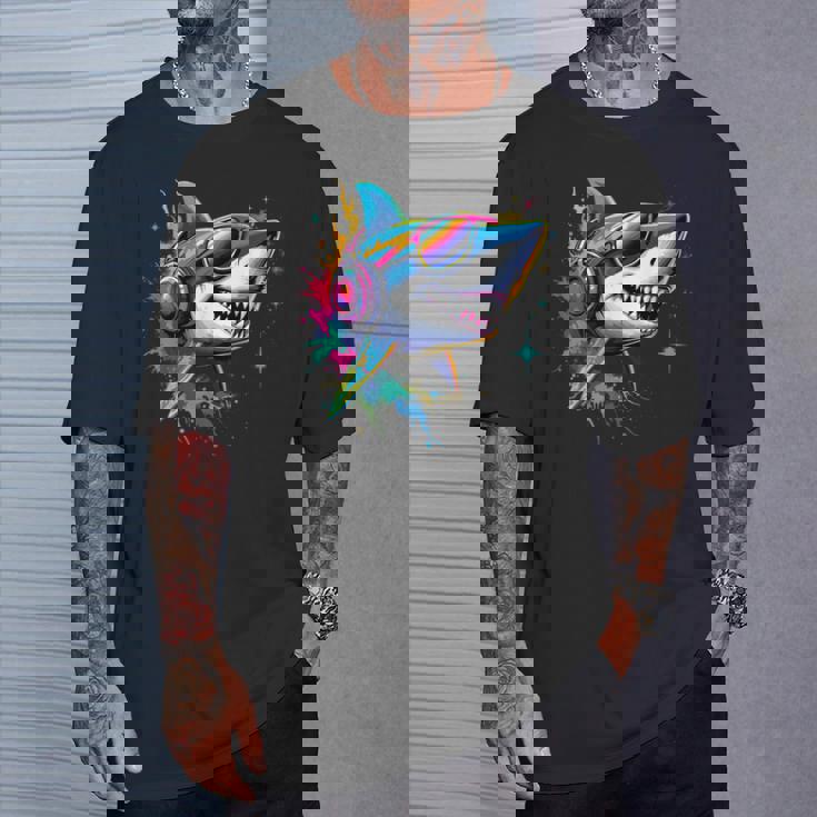 サメのモチーフ サメ タイガーシャーク オグロメジロザメ ホオジロザメ Tシャツ 彼への贈り物