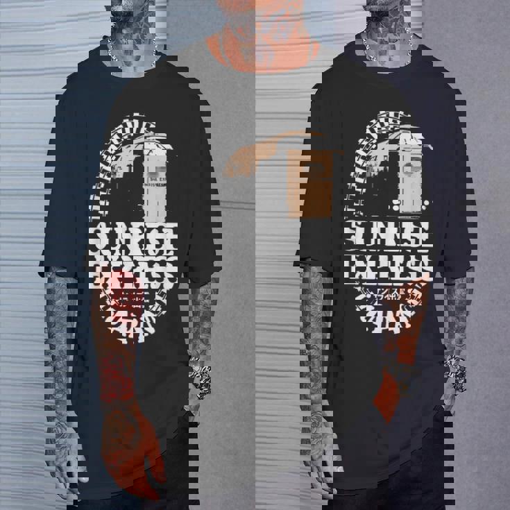 サンライズ エクスプレス トレイン 日本 東京 出雲 サンライズ 出雲 電車 Tシャツ 彼への贈り物