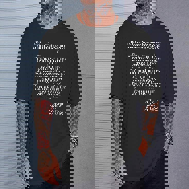 シェイクスピアの名言 To Thine Ownelf Be True Hamlet Tシャツ 彼への贈り物